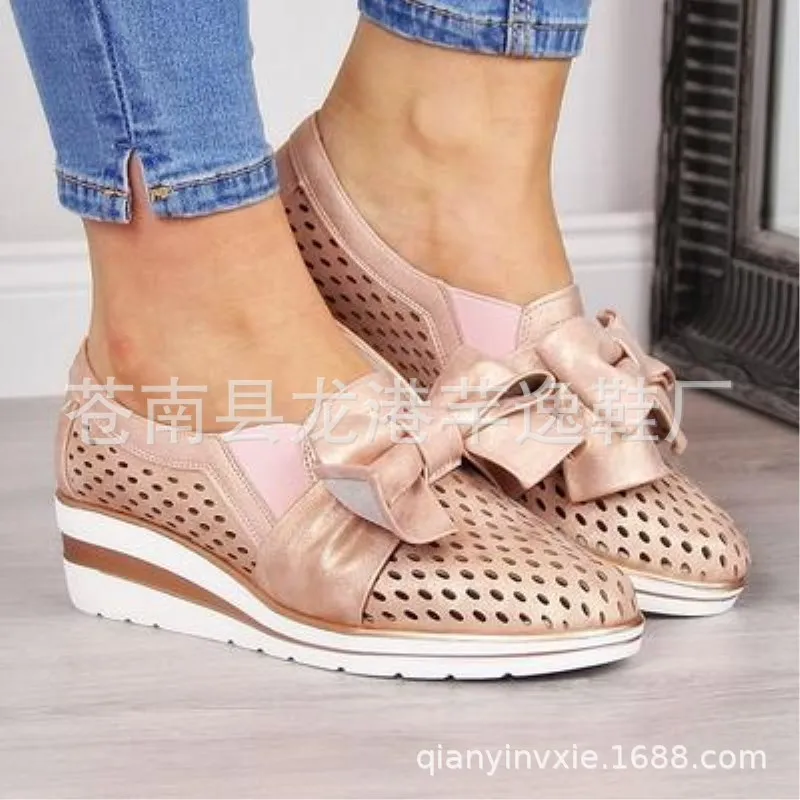 

Butterfly-knot Women's Platform Vulcanize Shoes Designer Sneakers Fashion Pleated Med Sewing Spring Autumm Thick Soled Shoes