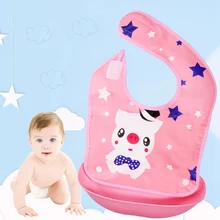 Новинка для младенцев, для маленьких мальчиков и девочек хлопковые PEVA LDPE Водонепроницаемый нагрудник моющийся Roll Up крошки зрелище для кормления, для еды милый детский нагрудник