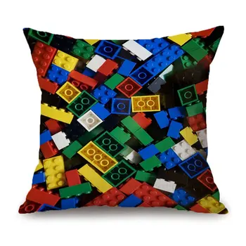

Lego Square Pillow Case Reversible Sequin Glitter Sofa Waist Cushion Cover 45*45cm