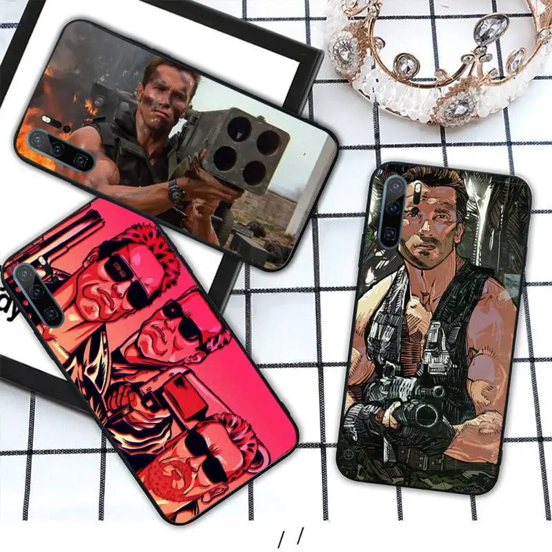 Arnold Schwarzenegger Commando 1985 movie Phone Case For Huawei honor Mate P 10 20 30 40 i 9 8 pro x Lite smart 2019 nova 5t | Мобильные