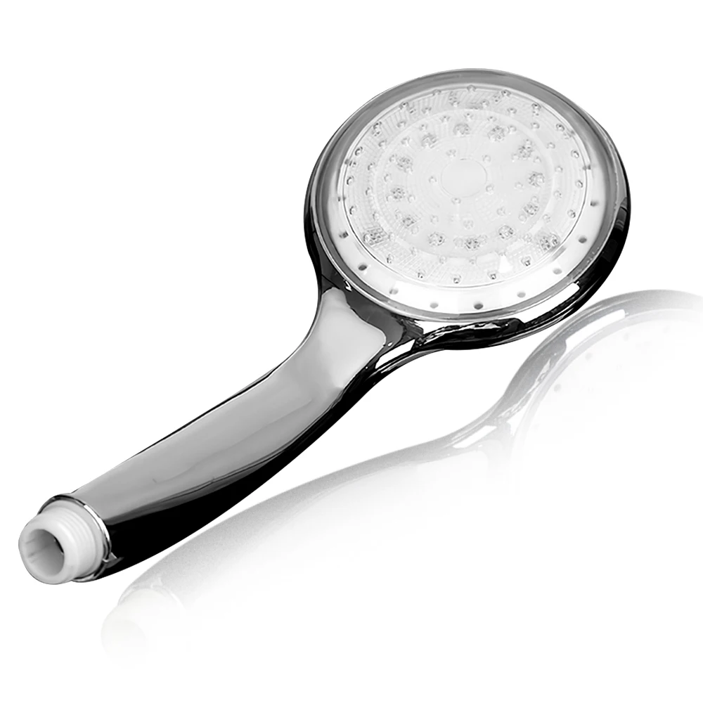 

3 Color LED Water Saving Shower Head Automatic Temperature Control Colorful Light Handheld Rain Shower for Bathroom