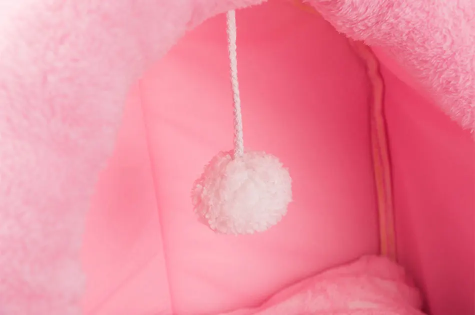 Cute Cat Bed Semi-closed Cats House Soft Warm Small Medium Dog Bed Pet House Built-in Fun Decoration for Cat Teddy Chihuahua Mat-108