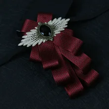 I-Remiel ткань бархат галстук-бабочка со стразами для мужчин платье жениха Свадебный галстук-бабочка рубашка воротник украшения Одежда и аксессуары