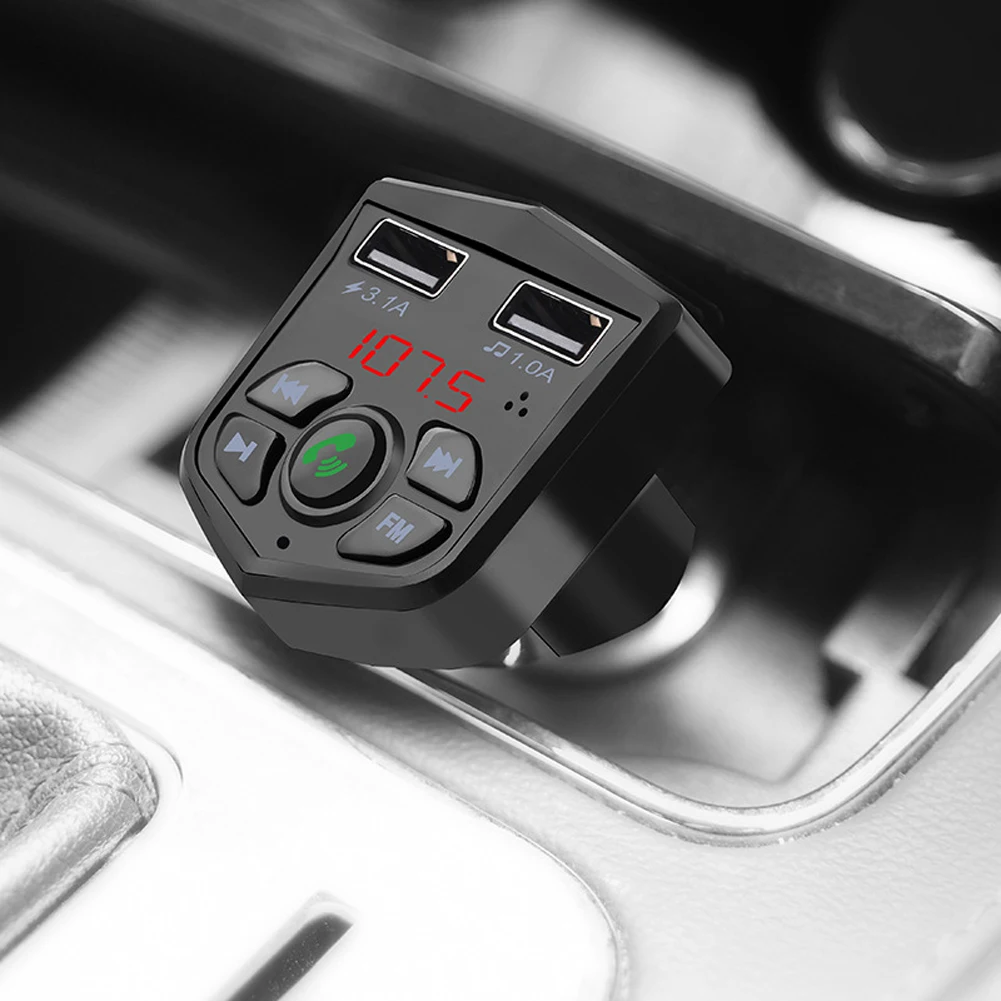 MP3 плеер портативный Быстрый заряд двойной USB Радио Bluetooth fm-передатчик автомобильный комплект беспроводной музыки TF карта многофункциональный адаптер