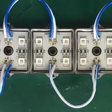 Водонепроницаемый квадратный светодиодный пиксельный модуль 4 светодиода 5050 белый/теплый/красный/зеленый/синий RGB водонепроницаемый светодиодный модуль изменение цвета светильник яркий
