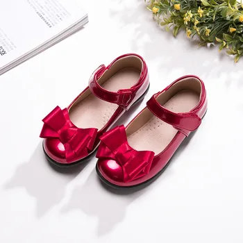 

Children's shoes new black shoes little girl students show shoes bow children's shoes princess shoes