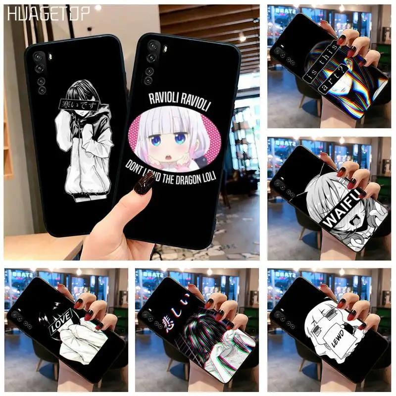 Уникальный чехол для телефона HUAGETOP LEWD Sad в японском стиле аниме Huawei P40 P30 P20 lite Pro Mate