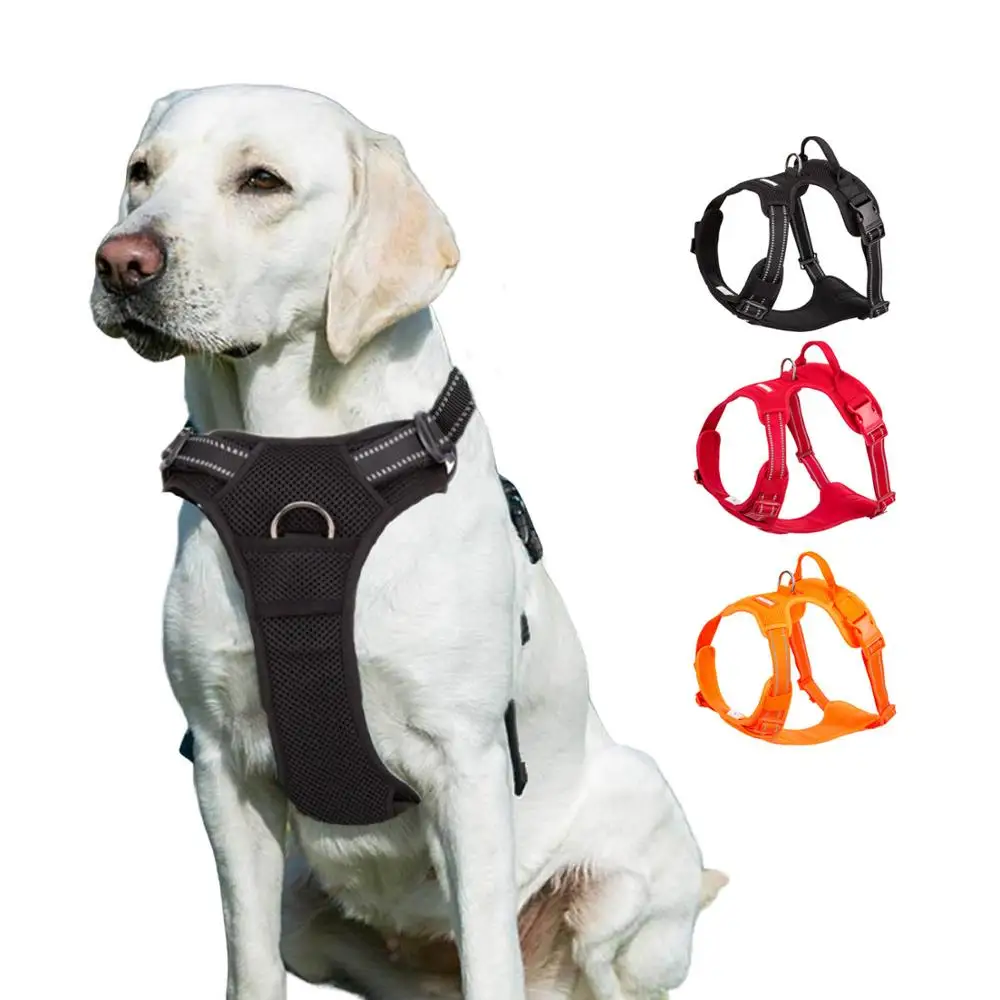 Comprar Truelove arnés de perro mascota grande pequeño para Pitbull reflectante arnés de seguridad para perros arnés de coche para perros deporte de perro sin chaleco Husky