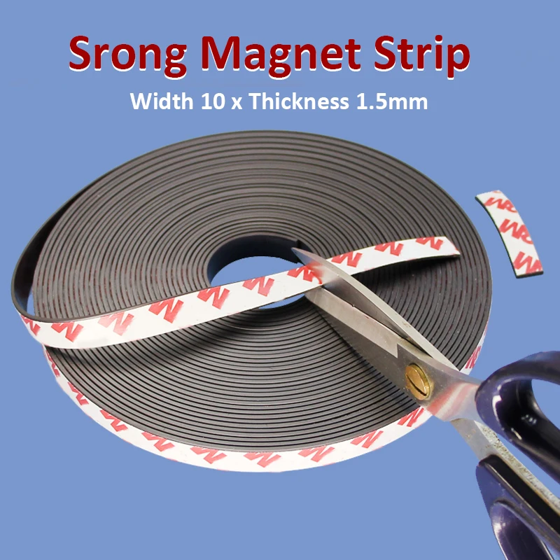 10 X1.5mm Strong Strip Self Adhesive Flexible Tape