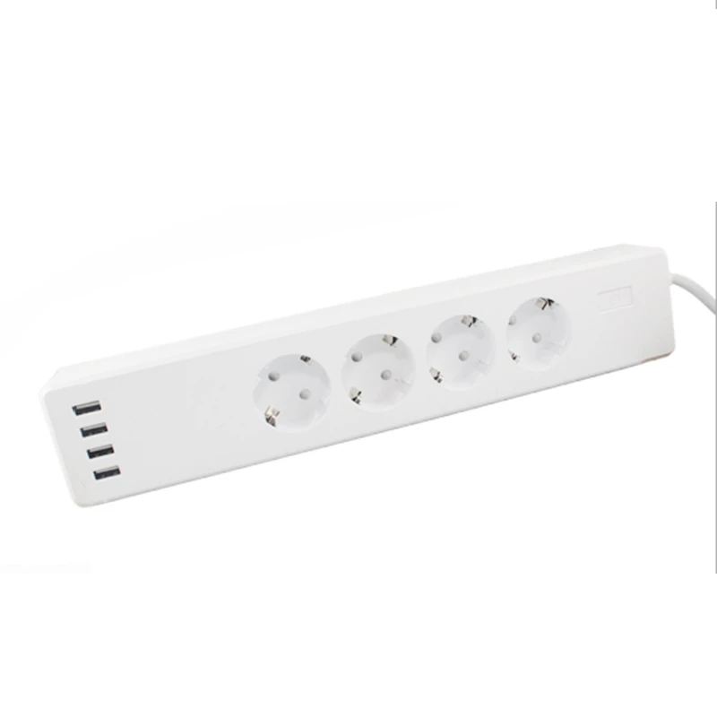 

WiFi Smart Power Strip Socket Voice Control Switch Power Strip Outlet with 4 AC Outlets 4 USB Port Alexa Google Surge Protector