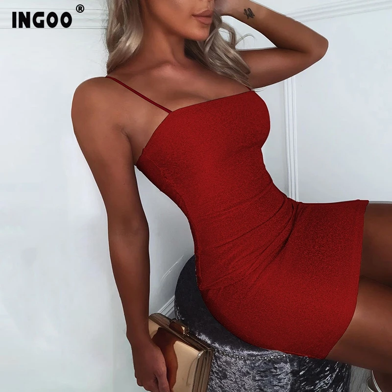 INGOO осень откровенное Бандажное для вечеринки без застежки короткое платье Для