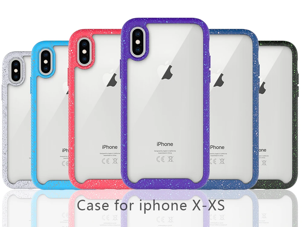 For iPhone Xs Max XR Case Starry Sky Phone Back TPU + PC Hybrid Cover Shockproof Anti-scratch Anti-slip Protective Shell |