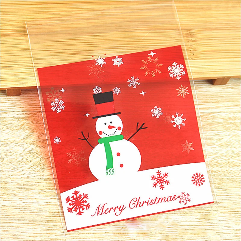 10x10x3cm 100pcs 04 100 шт 10x10x3 см Мультяшные подарочные пакеты для свадебного печенья, самоклеящиеся пластиковые пакеты для печенья, конфет, торта, посылка - Цвет: 10x10x3cm 100pcs 04