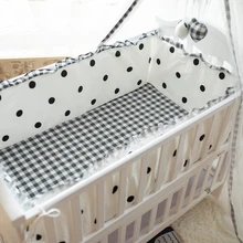 Скидка 6/9 шт. dotBaby колыбели сетчатый навес Постельное белье для предметы для новорожденных Детские Декор(4 бамперы+ лист+ наволочка