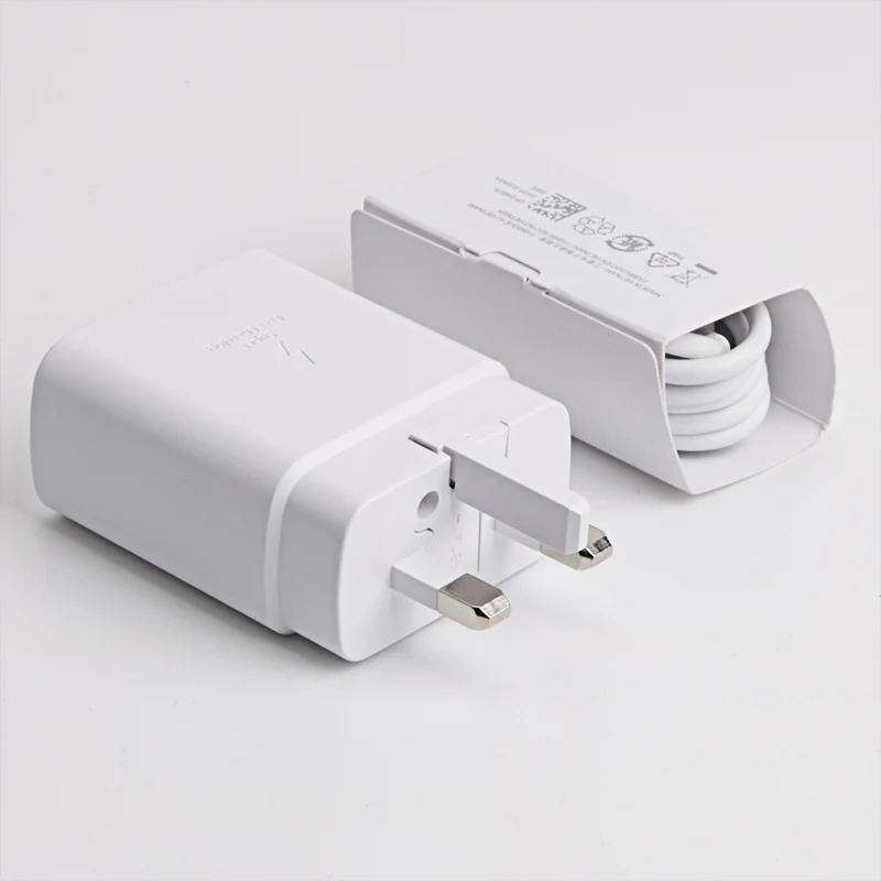 charger 100w 45W UK Plug Original Samsung Super Fast Charger Adaptive With PD type C To type C Cable For Galaxy S21 S20 A72 A71 A91 Note10 baseus 65w