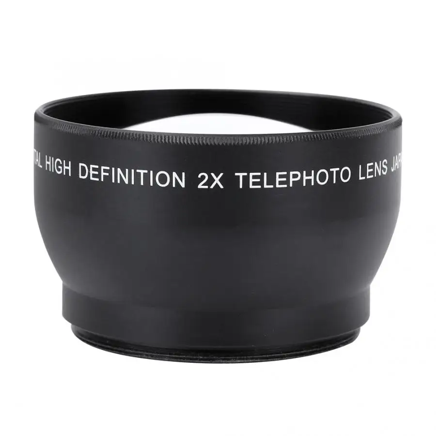 52 мм 2X Увеличение HD телепреобразователь телеобъектив для 52 мм Крепление камеры линза-конвертер