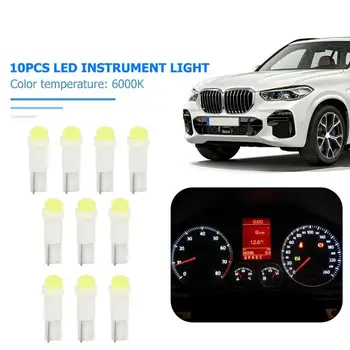 

10pcs T5 3D COB LED Bulbs for Car Interior Instrument Panel Light Reading Lamp Low Power Consumption And Energy Saving