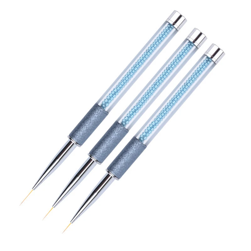 

1 Pcs Nail Art Nail Art Line Painting Brushes Crystal Drawing Pen Elegant Pearl Handle Nylon Bristle Manicure Brushes Nail Tools