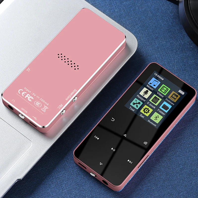 MP3 Player With Bluetooth-compatible Speaker Touch Key Built-in 8GB 16GB HiFi Metal Mini Portable Walkman With Radio FM Recordin mp3 player for youtube