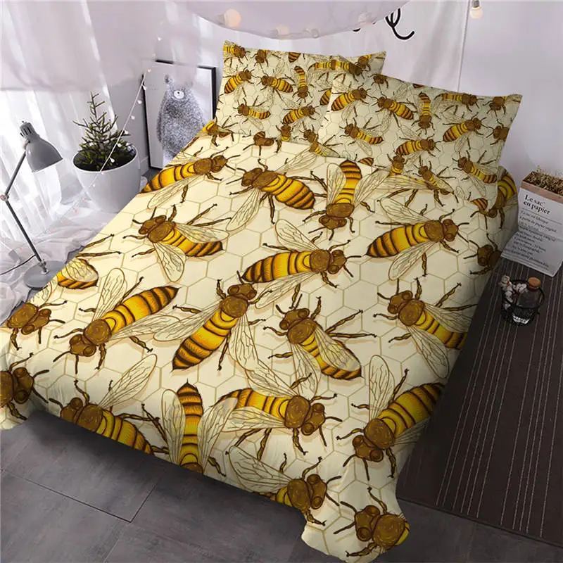 2 Blesslive Beetles Комплект постельного белья насекомое пододеяльник акварельный принт набор из стеганого одеяла и покрывала 3 шт красочные хипстерские винтажные постельное белье - Цвет: 2