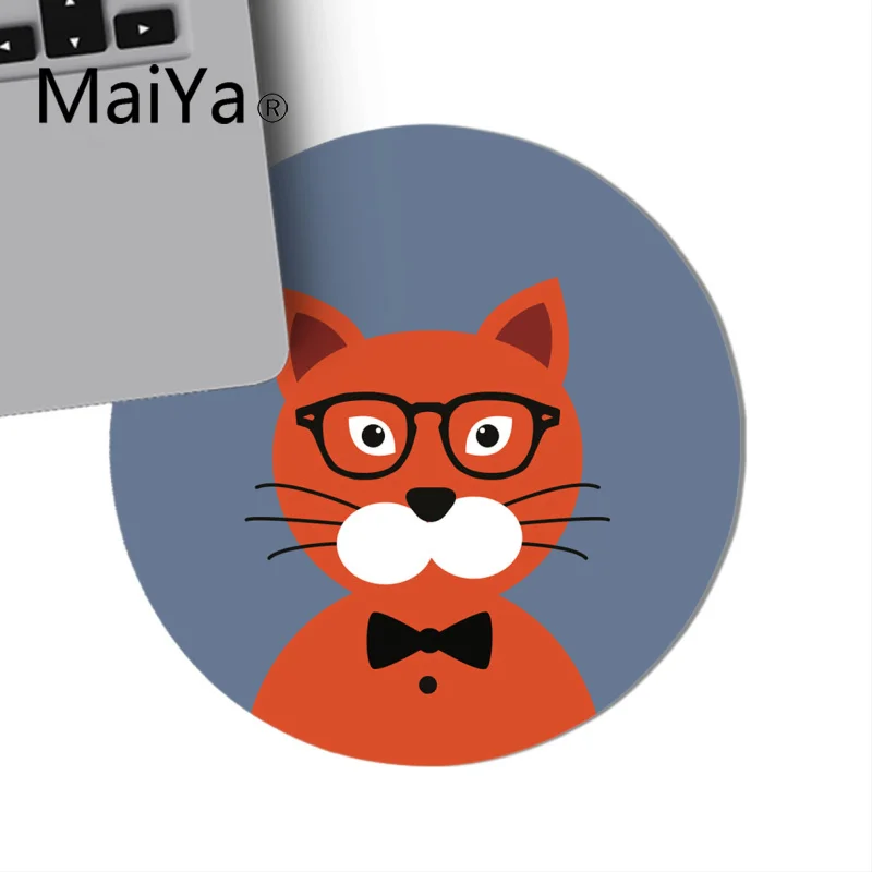 Maiya винтажные крутые Мультяшные круглые животные кошка динозавр коврики для мыши геймер коврики для мыши игровой коврик для мыши для ПК ноутбук - Цвет: 20x20cm