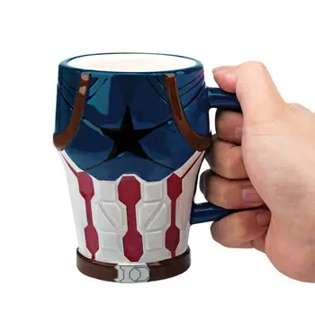 

Captian America Cosplay Mug Cos Cup Gift Ceramic Cup Fans Halloween Collections Props Gift Drop Ship