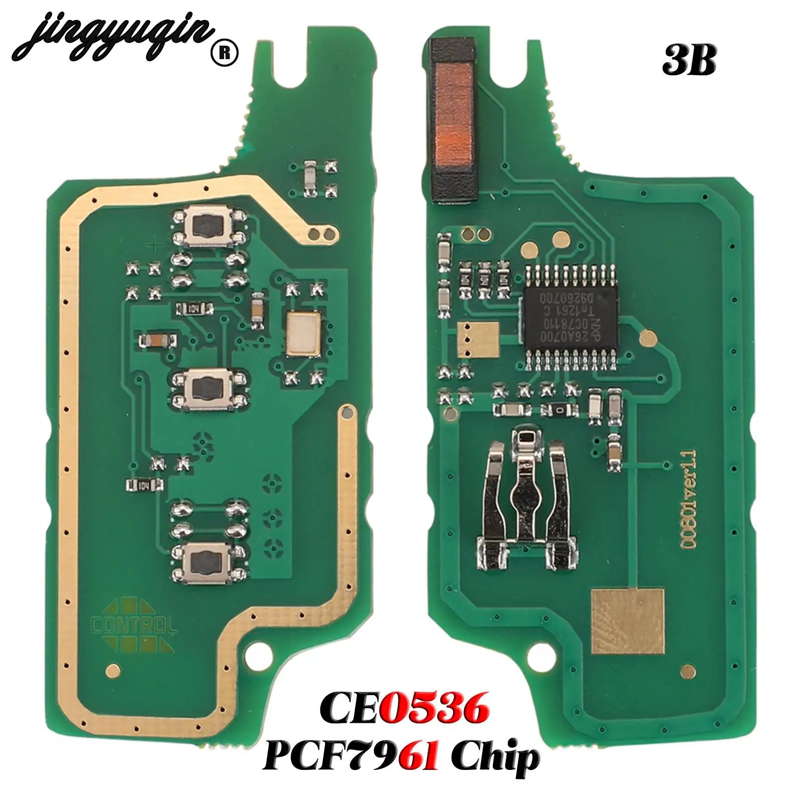 2/3 Buttons Peugeot 407 307 308 607 Citroen C2 C3 C4 C5 ASK/FSK Remote Key Circuit Board CE0523/36 pcf7941/61 car remote key car key