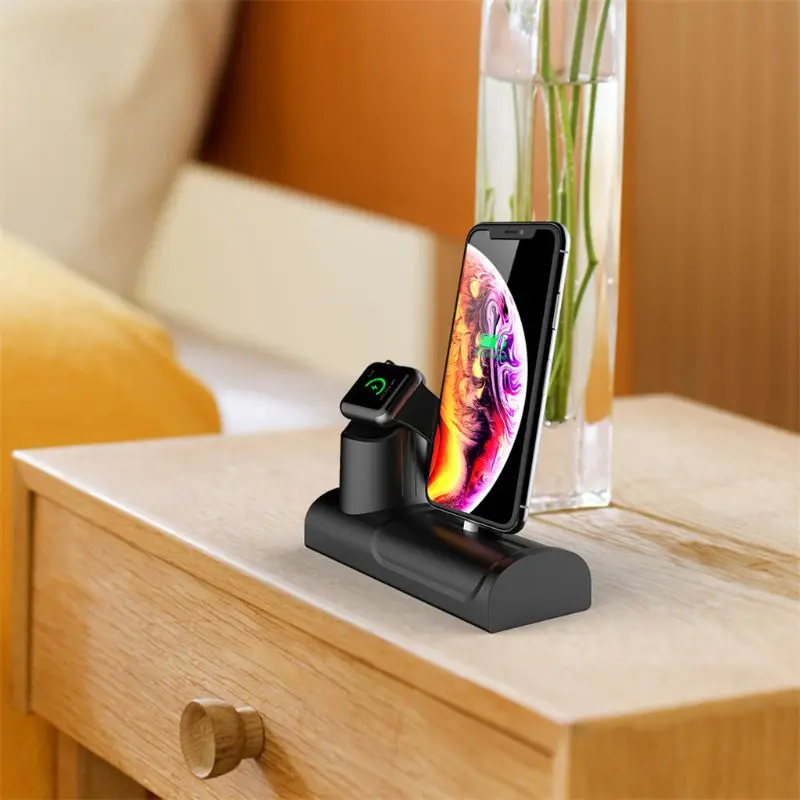 2в1 силиконовая зарядная док-станция для APPLE Watch для iPhone/Airpods держатель 746D