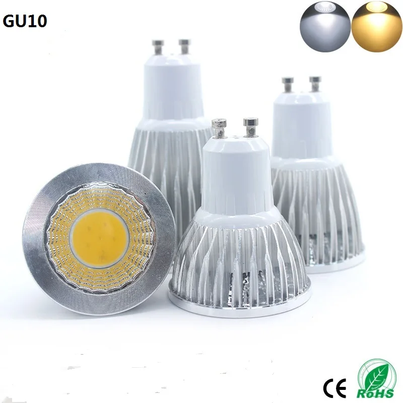 Светодиодный прожектор E27 E14 GU10 GU5.3 AC85-265V/MR16 12V Высокая яркость COB 5W белый/теплый белый свет лампы