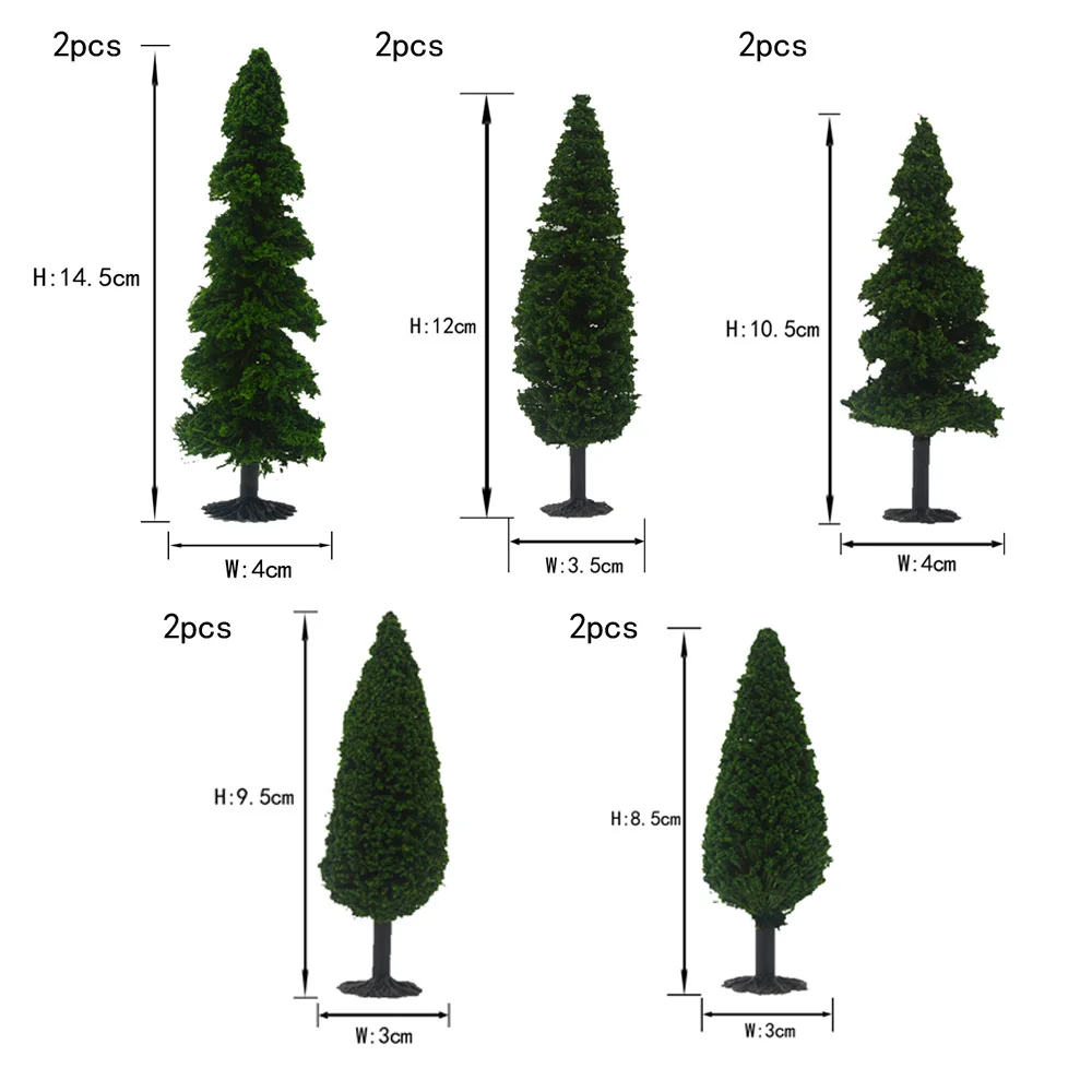 10 шт. Archeitecture Готовая модель Sandtable деревья для HO O N Z масштаб пейзаж железная дорога мульти-высота диорама пластиковые Gree