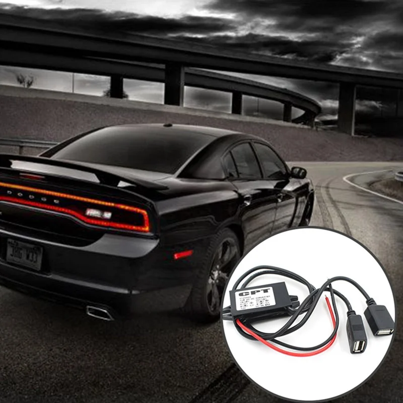 Универсальный 15 Вт автомобиль лодка мотоцикл 2 USB зарядное устройство DC 12 В до 5 В 3A адаптер питания