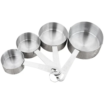 

4-Piece Measuring Cup Roasting Tool Roasting Measuring Spoon Coffee Milk Powder Weighing Spoon