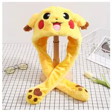 Забавная шапка для маленьких детей; светящаяся шапка с милыми заячьими ушками; Плюшевые ушки; можно перемещать; шапка; Детские Зимние теплые вечерние шапки