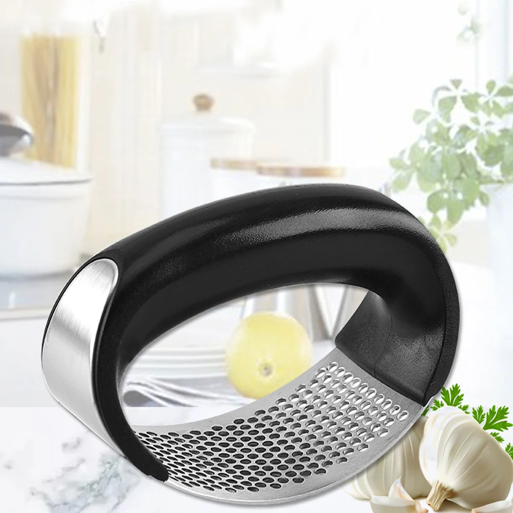 Stainless Steel Garlic Press Metal Ginger Garlic Chopper Crusher Garlic Cutter Creative Hand Press Garlic Tools Kitchen Gadgets