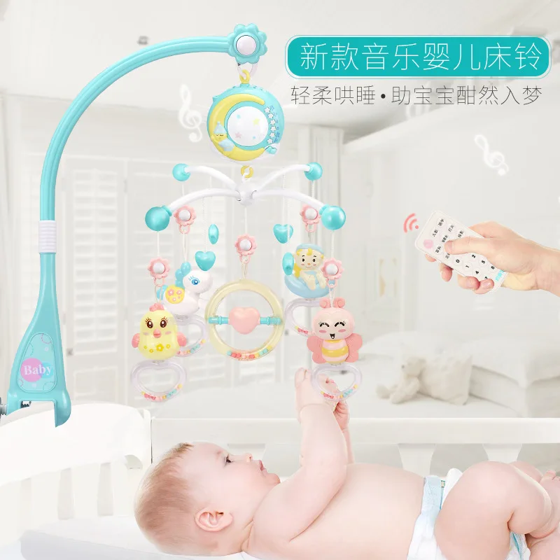 

Kaka Belle Stubborn Rabbit Infants Bed Bell Star Projection Music Story Machine Baby Bed Bell Toy 0-12 Months
