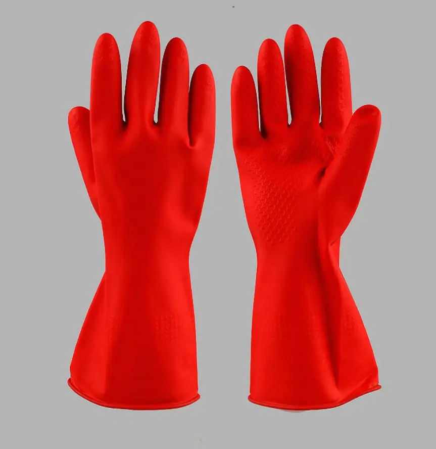 Перчатки для уборки с широким горлышком промышленные перчатки из толстой резины прочные водонепроницаемые бытовые защитные перчатки