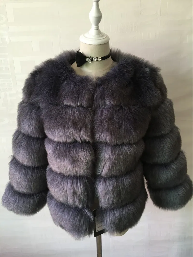 Зимнее пальто женские большие размеры пальто из искусственного меха пушистые длинные женские белые пушистые куртка из искусственного меха уютные пушистые куртки пальто - Цвет: Темно-серый