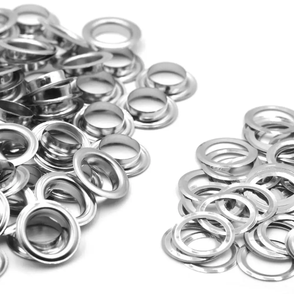 KALASO 30sets 12mm Brass Material Flat Edge Grommet Eyelet Washer Fit Leather DIY Craft Shoes Belt Cap