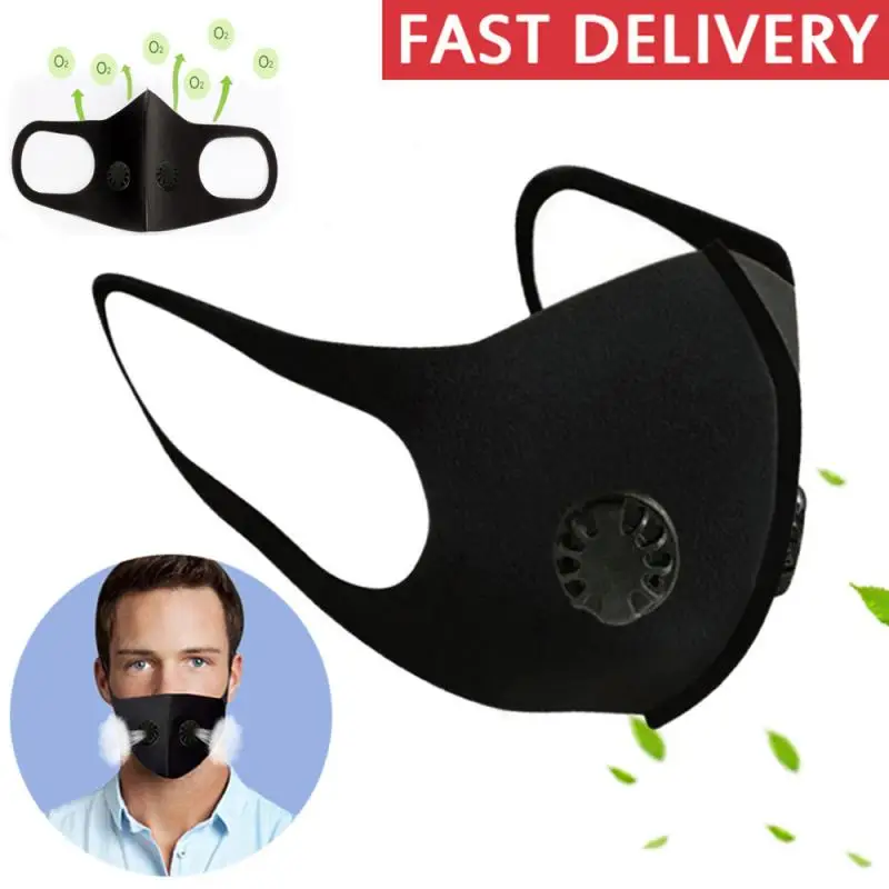 

10/5pcs/lot PM2.5 Anti Pollution Mask Respirator Mask Double Valve Face Mask Cotton Unisex Mouth Muffle Respirator mask