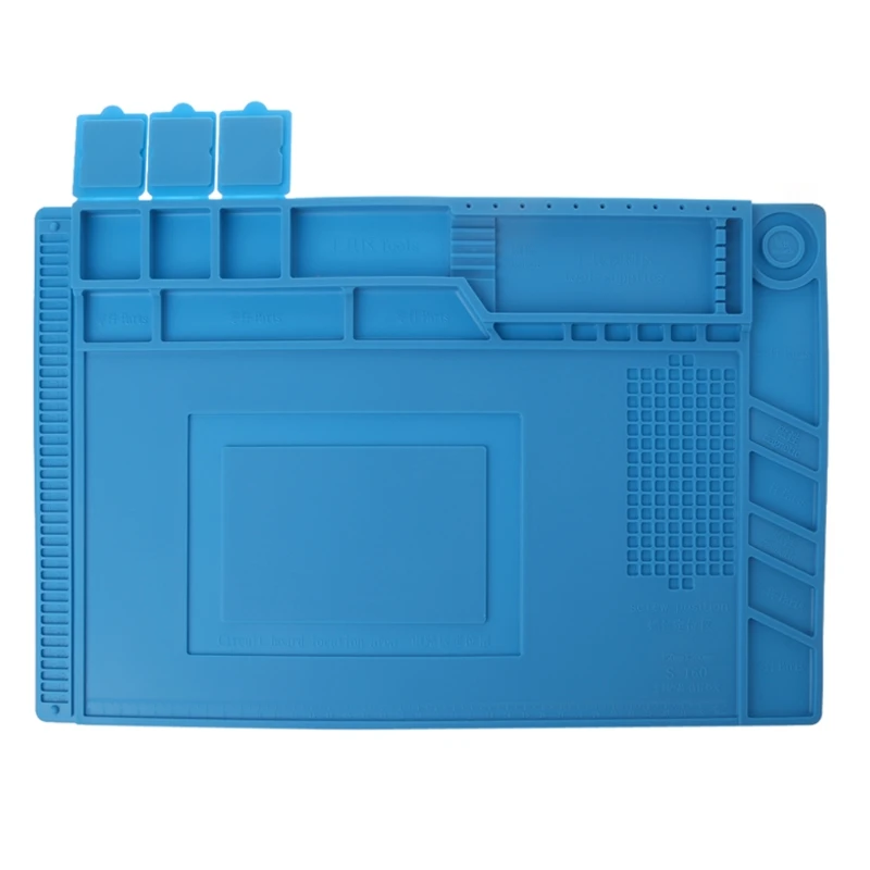 

45x30cm Heat Insulation Silicone Pad Desk Mat Maintenance Platform For BGA Soldering Repair Station