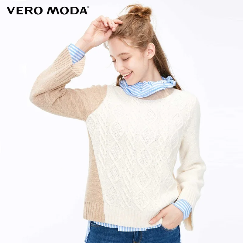 Женский кашемировый свитер с круглым вырезом Vero Moda 23% шерсть 318413599 | Женская