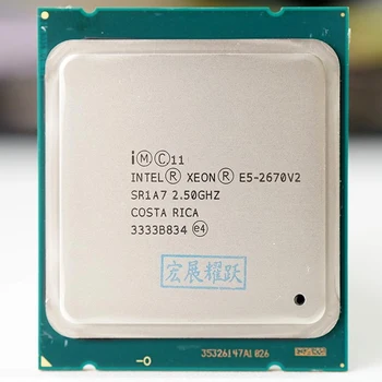 Intel-procesador Xeon Serv para ordenador de escritorio, E5-2670 V2 E5 2670 V2 CPU 2,5 LGA 2011 SR1A7, diez núcleos, 2670V2 e5, 100% de funcionamiento normal