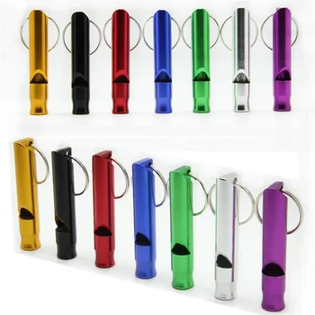

Practical Emergency Survival Aluminum Alloy Portable Outdoor Sports Competition Loud Sound Anti Rust Training Whistle