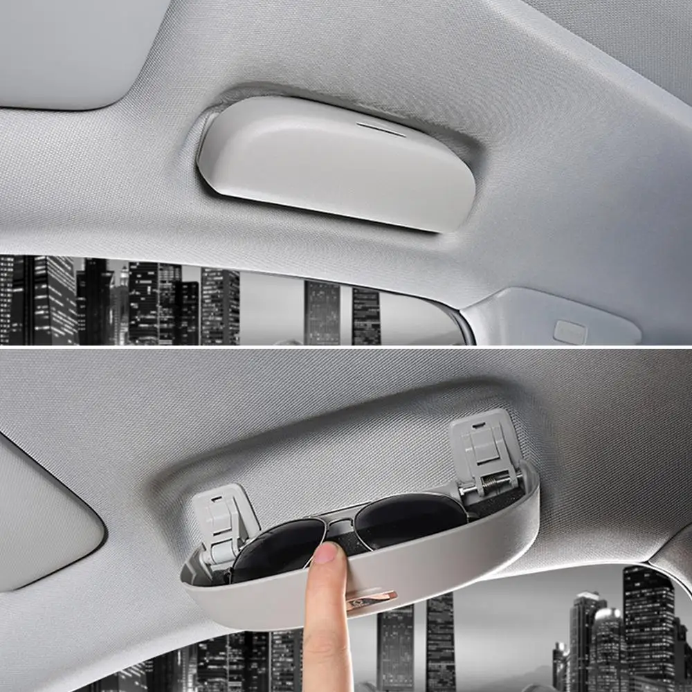 Для Audi A1 A3 A4 A5 A6 A7 A8 Q3 Q5 держатель солнцезащитных очков коробка для хранения очков Чехол солнцезащитный козырек Чехол держатель зажим сумка для хранения