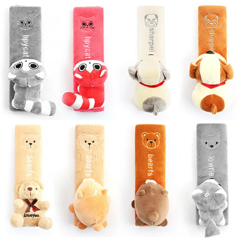 Cute Cartoon Car Seatbelt Cover Seat Belt Harness Cushion Shoulder Strap Protector Pad for Children/ Kids Toy animal Ornaments
