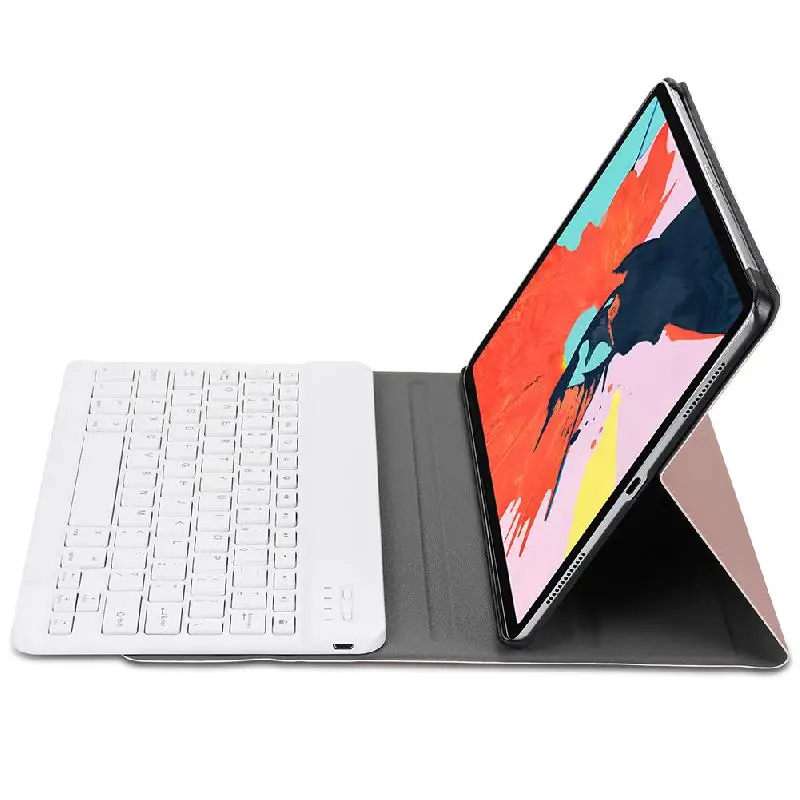 Кожаный чехол для iPad 10 2 дюйма с раздельным Bluetooth клавиатурой стабильная