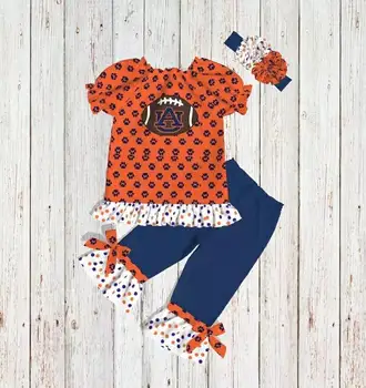 

New design Football Clothing Children's Clothe Set Cutey Clothes Flower Print Pattern Free Shipping 2GK2004-1923
