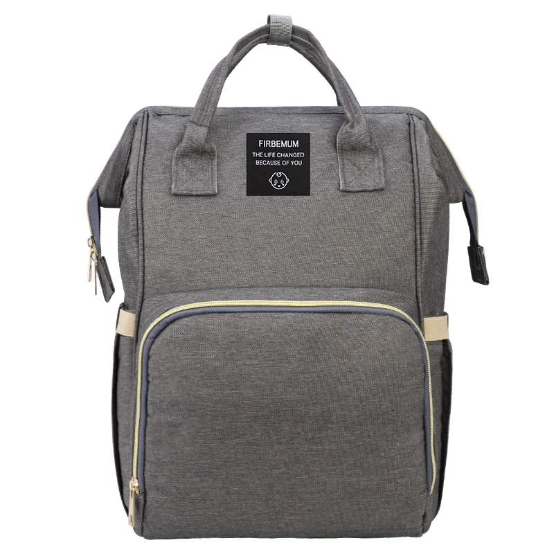 Lequeen модная сумка для подгузников для мам, брендовая Большая вместительная детская сумка, рюкзак для путешествий, дизайнерская сумка для ухода за ребенком - Цвет: firbemum gray