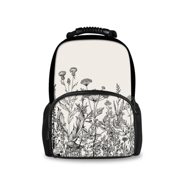 

The latest fashion customized plant flower print backpack youth school bag ladies men laptop backpack travel bag
