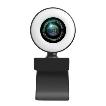 

1080P Webcam Microphones Full HD Video Camera for PC USB Plug Wide Angle1080P Plug and Play Beauty Effect Fill Light
